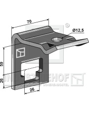 1.HH17-3801 Uchwyt zęba - 25 x 25 1.HH17-3801.97