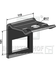 1.HH17-3998 Uchwyt zęba 80 x 12 ze sprężyną wzmacniającą 80 x 10 1.HH17-3998.97