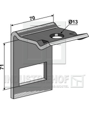 1.HH242-6060 Uchwyt zęba 45 x 12 1.HH242-6060.97