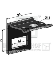 1.HH-323011 Uchwyt zęba 60 x 10 1.HH-323011.97