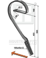 10.0751.1 Ząb sprężysty lewy 10.0751.1.97
