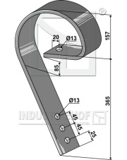 10.1052 Ząb belki polowej INDUSTRIEHOF 10.1052.97