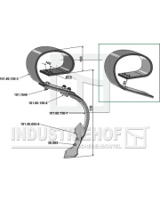 101.04036 Ząb sprężynowy komplet z redlicą, system David II 101.04036.97