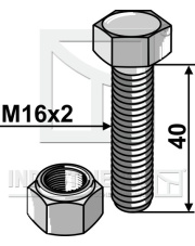 101.1640 Śruba  M16 x 40 - 8.8 101.1640.97