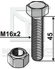 101.1645 Śruba  M16 x 45 101.1645.97