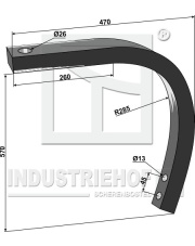 101.304151 Słupica w kształcie C - 570 101.304151.97