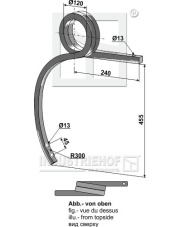 101.304541 Słupica skręcona prawa 101.304541.97