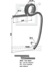 101.304571 Słupica skręcona lewa 101.304571.97