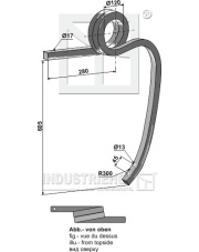 101.304611 Słupica skręcona lewa 101.304611.97