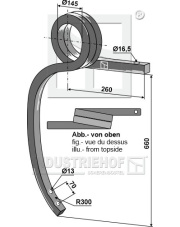101.304648 Słupica skręcona prawa 101.304648.97