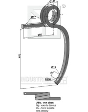 101.304651 Słupica skręcona lewa 101.304651.97