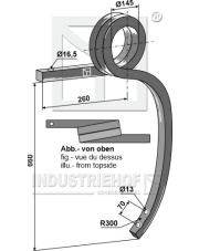 101.304658 Słupica skręcona lewa 101.304658.97