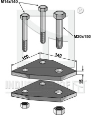 101.305501 Mocowanie 140x15x100 101.305501.97