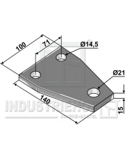 101.305502 Płytka 140x15x100 101.305502.97