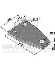 101.305552 Płytka mocująca 165x15x100 101.305552.97