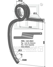 101.314701 Słupica skręcona, prawa 101.314701.97