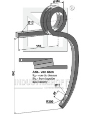 101.314711 Słupica skręcona, lewa 101.314711.97
