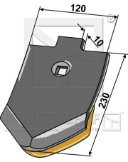 101.3374392 Dziób redlicy - spód napawany stopem twardym INDUSTRIEHOF 101.3374392.97