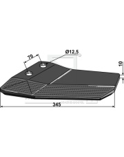 101.3374427 Lemiesz skrzydełkowy lewy - spód napawany stopem twardym 101.3374427.97