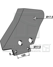 101.5025 Ochraniacz grządzieli pogłębiacza - lewy 101.5025.97