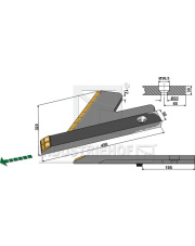 101.5029 Lemiesz skrzydełkowy - prawy - Węglik 101.5029.97