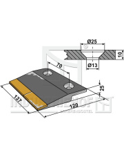 101.5032 Lemiesz skrzydełkowy - prawy - Węglik 101.5032.97