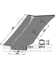 101.5105 Ochraniacz grządzieli pogłębiacza - lewy 101.5105.97