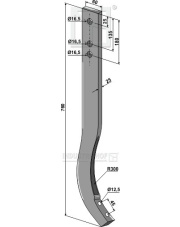 101.51748 Słupica kultywatora ciężkiego- 760 mm 101.51748.97