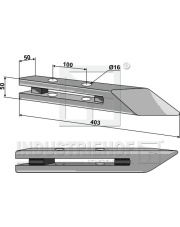 101.60283 Dziób lemiesza Bison - lewy 101.60283.97