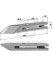101.60284 Dziób lemiesza Bison - prawy 101.60284.97