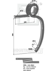 101.COMET-L Słupica kultywatora ciężkiego skręcona, lewa 101.COMET-L.97