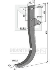 101.IND-2077 Słupica kultywatora 101.IND-2077.97