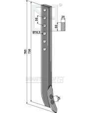 101.IND-614 Ząb spulchniacza śladów z redlicą 101.IND-614.97