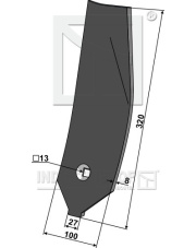 101.IND-768L Odkładnica boczna - lewa INDUSTRIEHOF 101.IND-768L.97