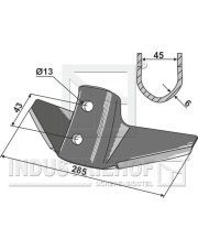 101.KON-03 Redlica skrzydełkowa do systemu Kongskilde 101.KON-03.97