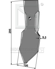 101.QC-21 Lemiesz skrzydełkowy szybkiej wymiany do kultywatorów płytkich 101.QC-21.97