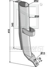 101.SAM-500 Rura aplikatora gnojowicy O58 101.SAM-500.97