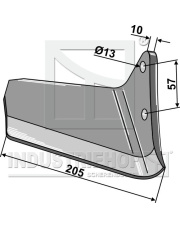 101.VAD-11R Lemiesz skrzydełkowy - prawy INDUSTRIEHOF 101.VAD-11R.97