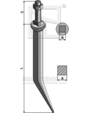 1011082 Ząb brony polowej ze stali borowej z podsadzeniem czterokątnym 1011082.97
