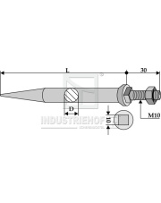 1111083 Ząb brony posiewnej ze stali borowej - utwardzony 1111083.97