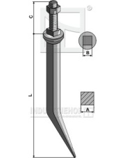 1112042 Ząb brony polowej ze stali borowej z podsadzeniem czterokątnym 1112042.97