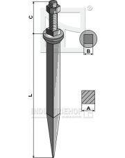 1417041 Ząb brony polowej ze stali borowej z podsadzeniem czterokątnym 1417041.97