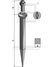 181901-2N Ząb brony polowej ze stali borowej, z podsadzeniem owalnym, ustawiony w kierunku jazdy 181901-2N.97