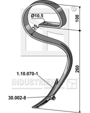 2.1019LL Ząb sprężynowy z redlicą 2.1019LL.97