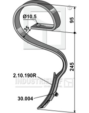 2.1019R Ząb sprężynowy z redlicą 2.1019R.97