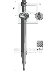 202003-2N Ząb brony polowej ze stali borowej z podsadzeniem owalnym, ułożony w kierunku jazdy 202003-2N.97