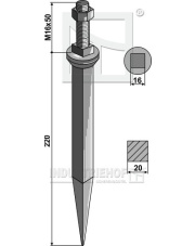 2022081 Ząb brony polowej ze stali borowej z podsadzeniem czterokątnym 2022081.97
