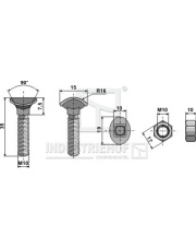 30.002-8 Śruba kultywatora - M10x35 - 8.8 30.002-8.97