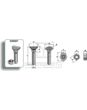 30.030 Śruba kultywatora - M10x80 - 10.9 30.030.97
