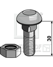 30.038 Śruba - M12x1,75x30 - 10.9 30.038.97